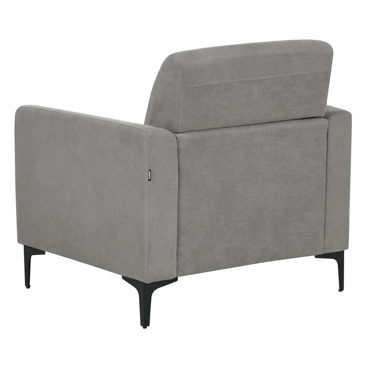 SESSEL grau Fenes - Schwarz/Grau, Textil (89/90/75cm) - Beliani
