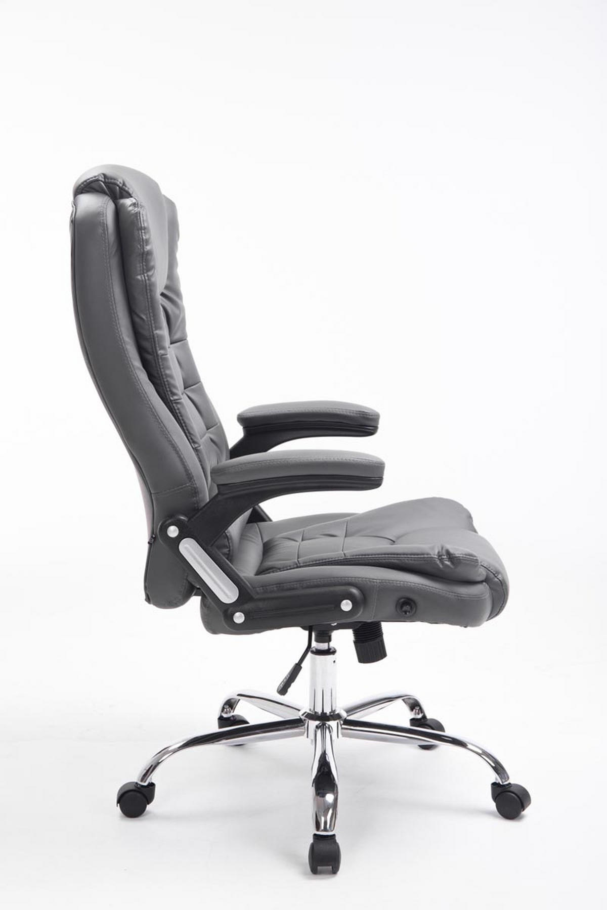 BÜROSTUHL Toronto, Kunstleder Grau - Grau, Textil/Metall (69/123/78cm) - TPFLiving