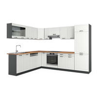 ECKKÜCHE R-Line Weiß Landhaus/Anthrazit 227 x 287 cm, AP Eiche - Anthrazit/Weiß, Holzwerkstoff (287/81.6/60cm) - Vicco