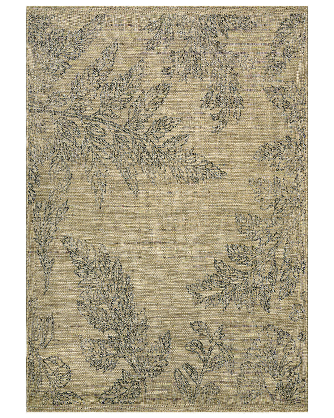 TEPPICH Outdoor Pinto Suelo Mazovia 200x300cm Beige Braun Florales Muster Kurzflor - Braun, Textil (200/300cm) - Mazovia