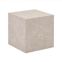 COUCHTISCH Marmor AMIRI M - 50 x 50 cm Beige - Beige, Holzwerkstoff/Textil (50/50/50cm) - Home Deluxe