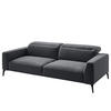 3-SITZER SOFA - Anthrazit/Schwarz, Textil/Metall (233/73/107cm) - home24