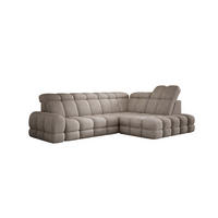 ECKSOFA TOLLO Anthology-stoff L-form 302x217x105 cm sand - Ecru, Holz/Textil (217/302cm) - DomoHome