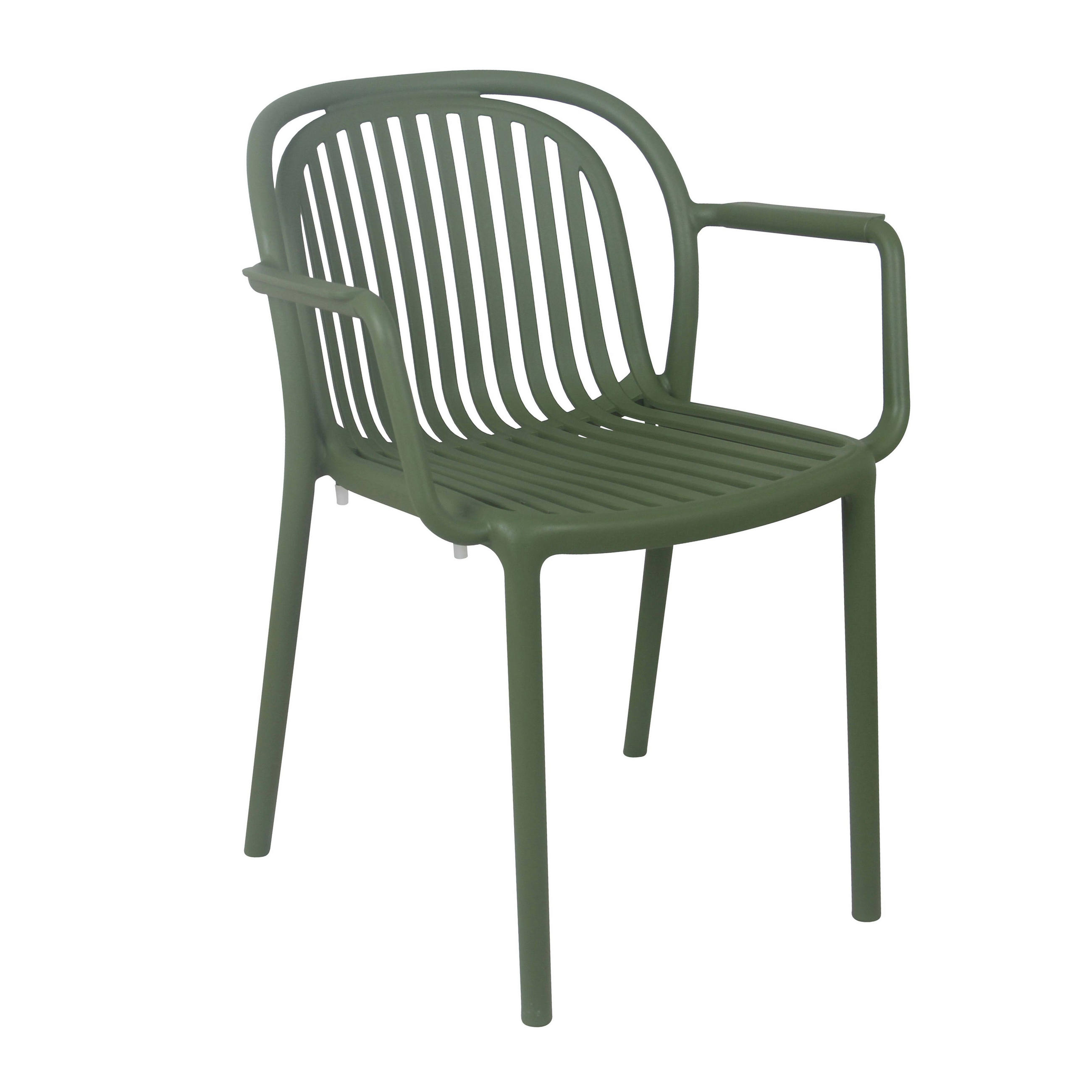 GARTENSTUHL, Olivgrünen - Grün, Kunststoff (57/58cm) - Oviala