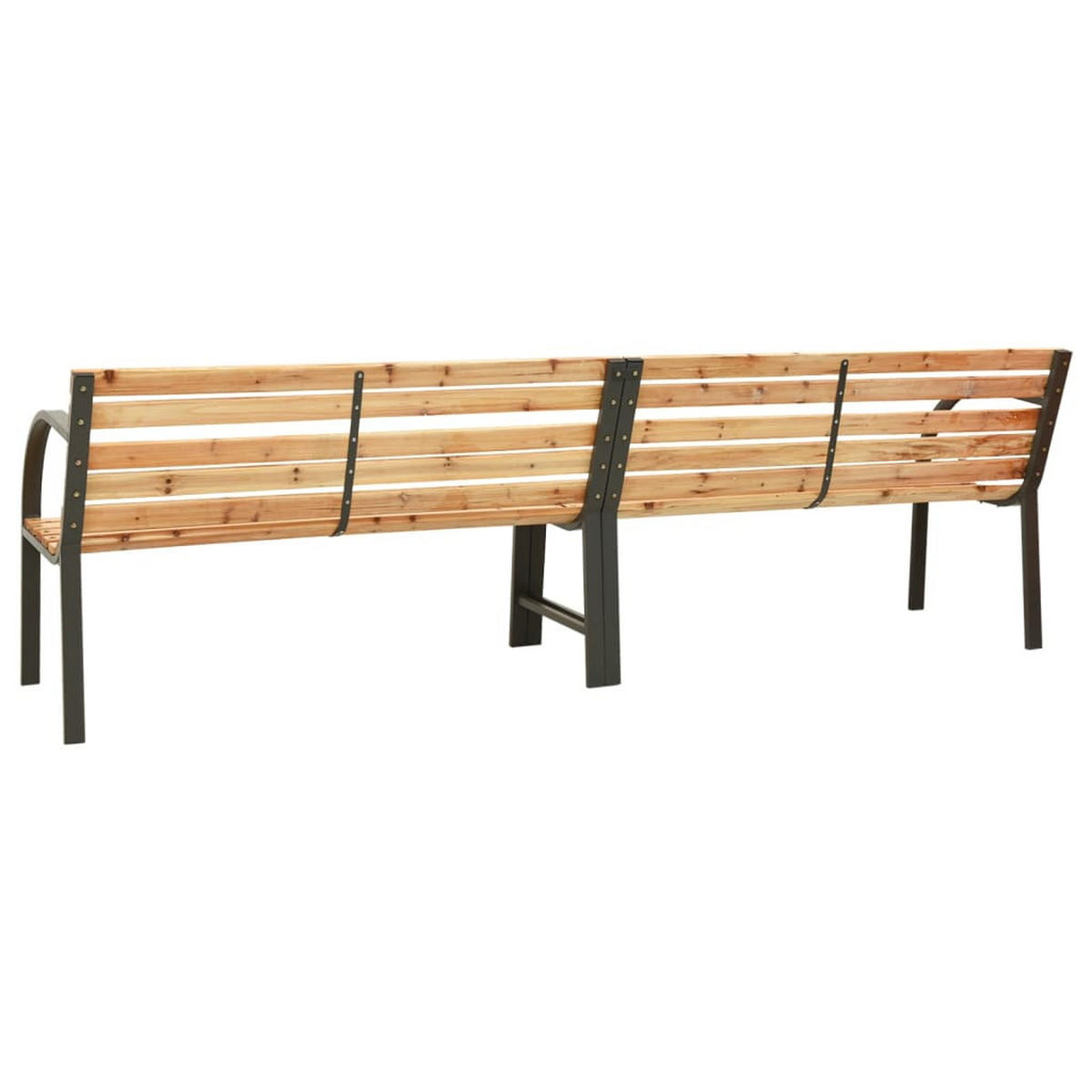 DOPPEL-GARTENBANK 225 cm Massivholz Tanne - Braun, Holz (225/73/54cm) - furnicato