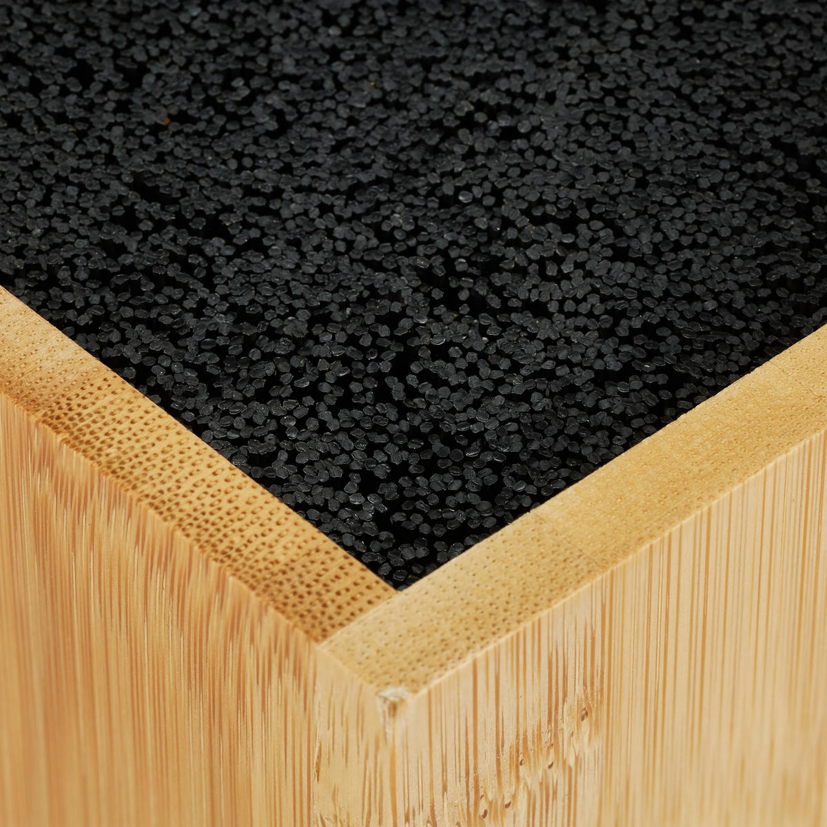 MESSERBLOCK - Hellbraun, Holz/Kunststoff (12/24/12cm) - Relaxdays