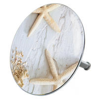 BADEWANNENSTÖPSEL Seesterne Grau - Grau, Metall (8/10/10cm) - Sanilo