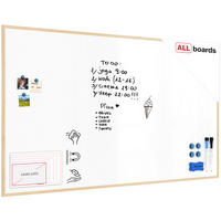 MAGNETISCHES Whiteboard mit Naturholzrahmen 200x120cm - Weiß, Metall (200/120/1.8cm) - ALLboards