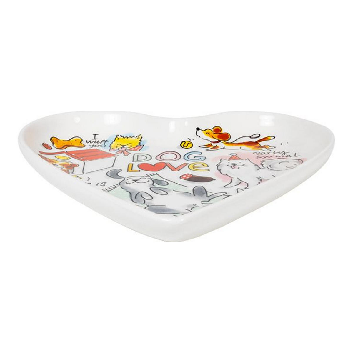 TELLER Hundeliebe in Bunt - 22cm - Multicolor, Keramik (22/21/3cm) - Blond Amsterdam