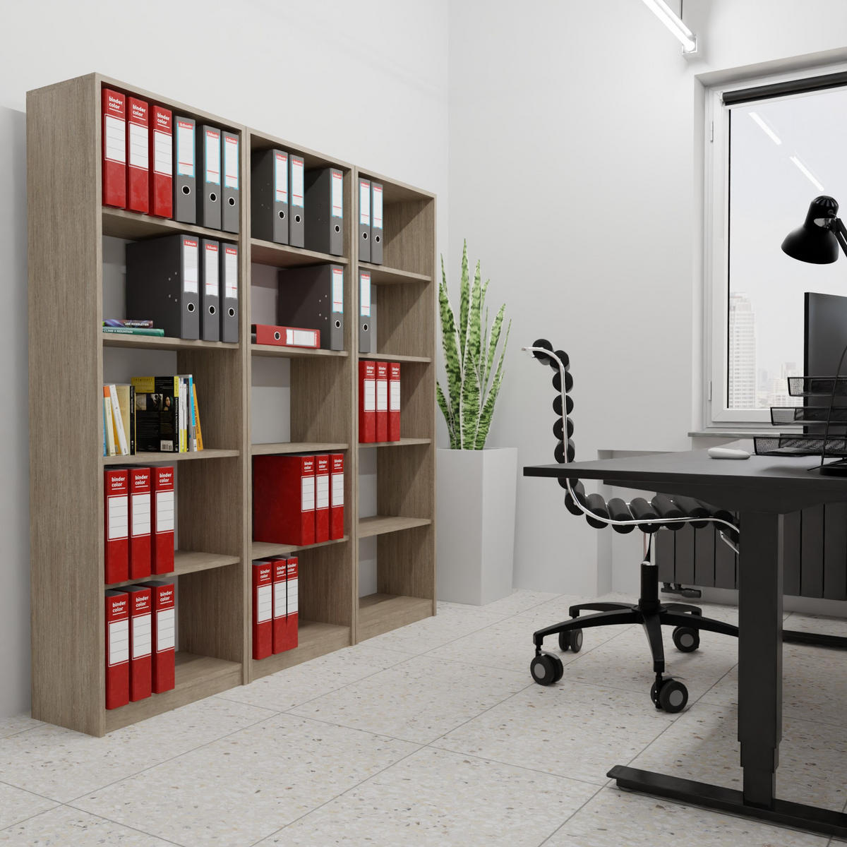 BÜCHERREGAL R3 Sonoma Eiche 58/30/176 cm - Sonoma Eiche, Holzwerkstoff (58/176/30cm) - Matkam Möbel