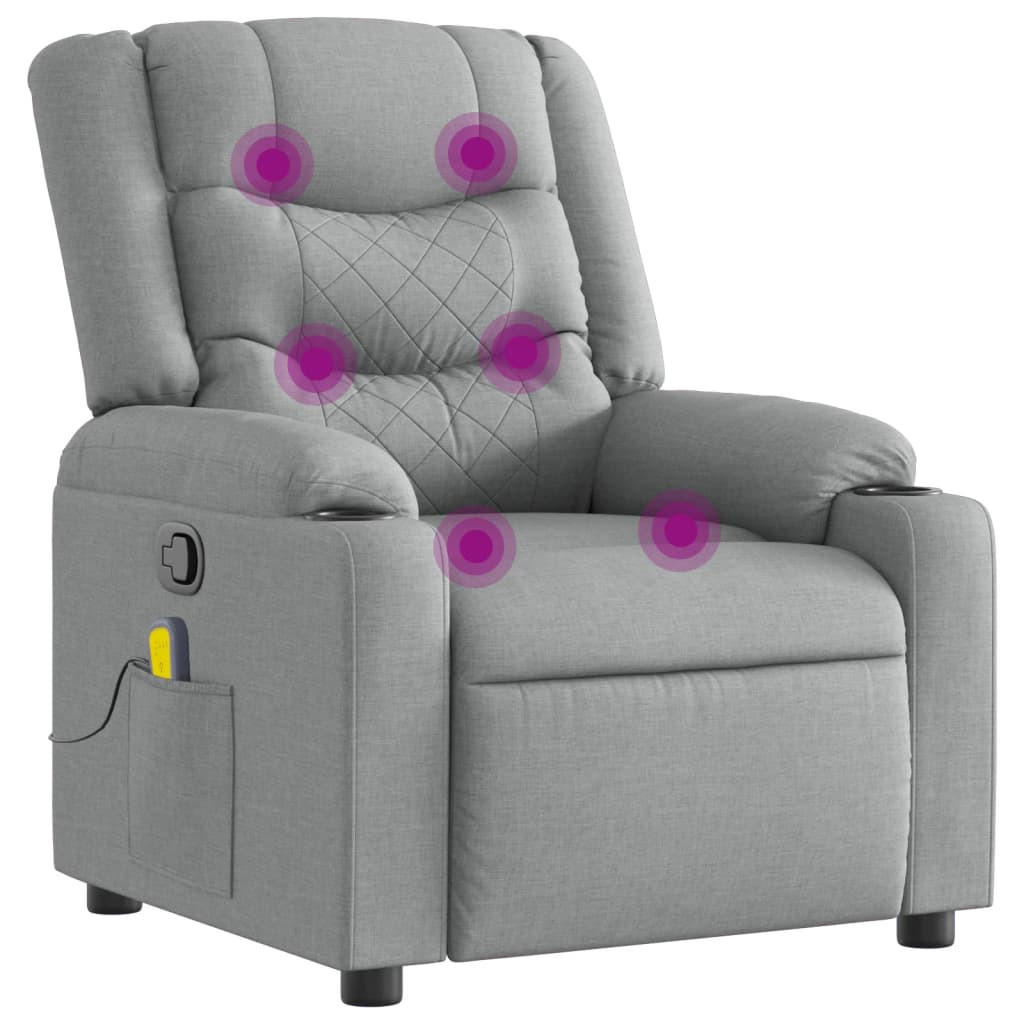 vidaXL Massagesessel Hellgrau 77x99x93 cm