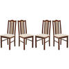 ESSZIMMERSTUHL Set 4x BOS 2 nussbaum, berlin new 3 - Beige/Nussbaumfarben, Holz (43/97/40cm) - Leaf Design