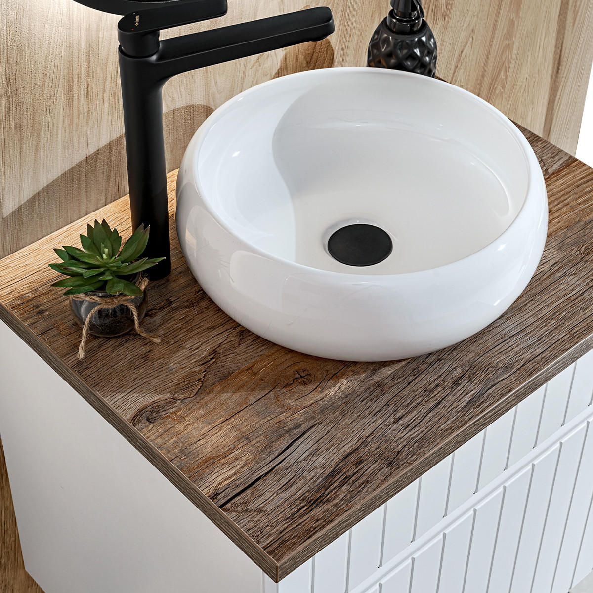UMIVAONIK 60cm Zelie Bijeli - bijela, drvni materijal (60/48/46cm) - Petits-meubles