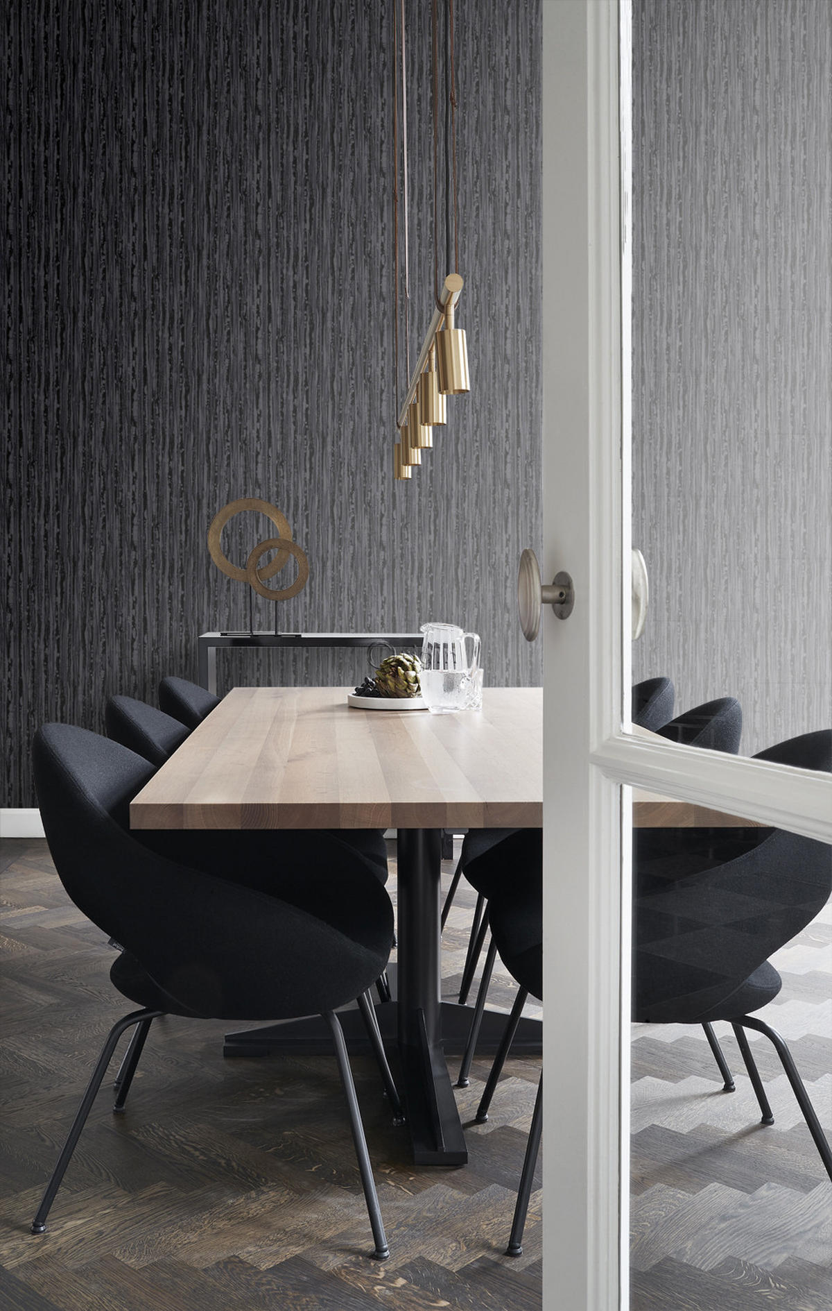 TAPETE Streifen 53 cm x 10.05 m - Schwarz, Papier (53/1000cm) - Origin Wallcoverings