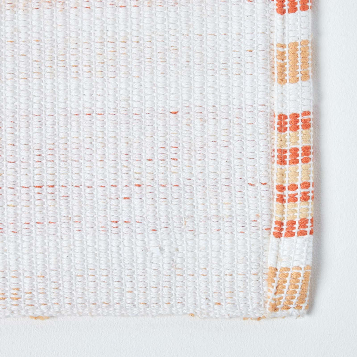 BADEMATTE 40/60 cm gestreift, Baumwolle - Orange, Textil (40/60cm) - Homescapes