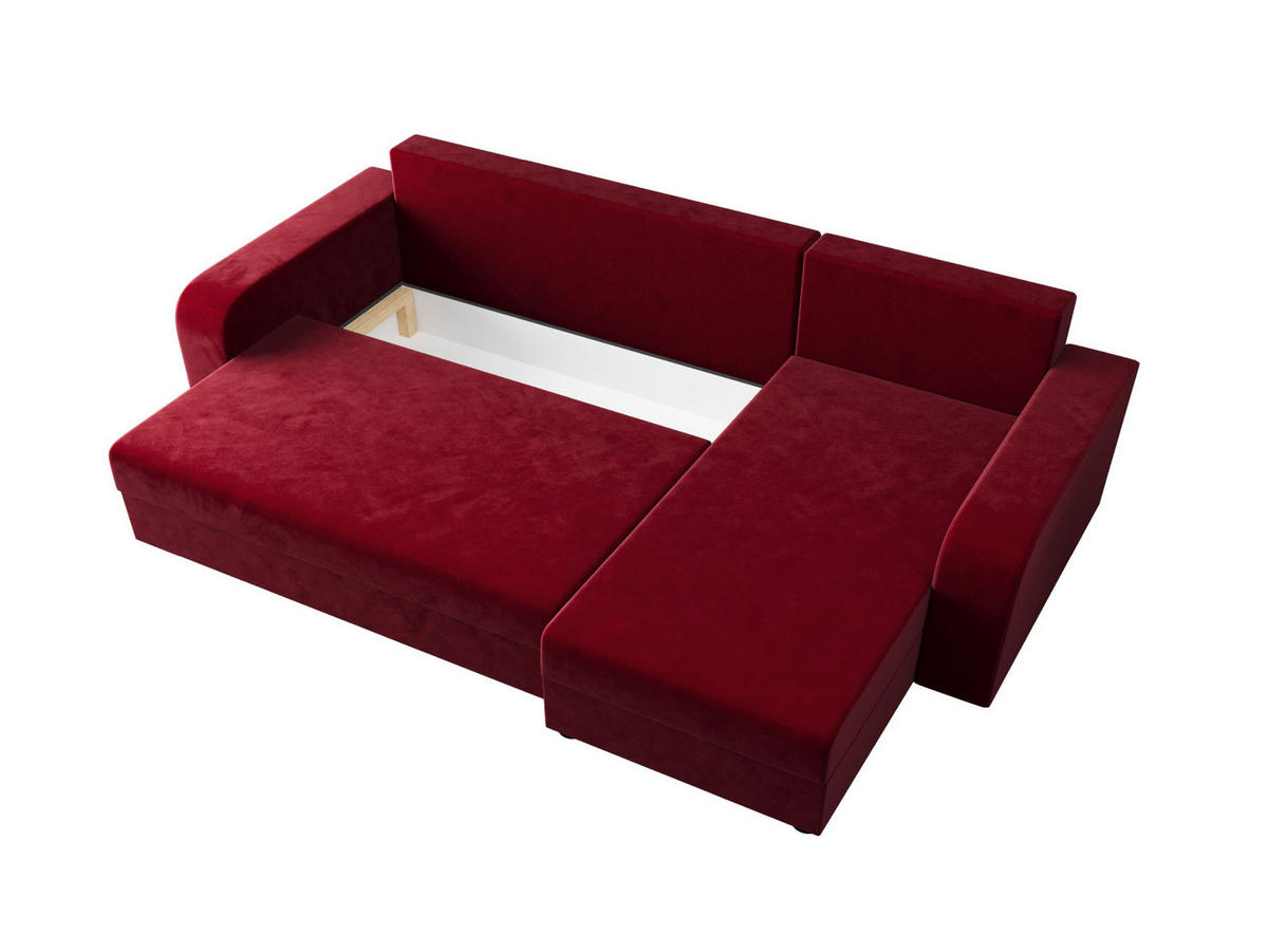 ECKSOFA HEWLET L BIS Itaka 34 Rechts mit Schlaffunktion - Bordeaux, Textil (240/140cm) - Bedante