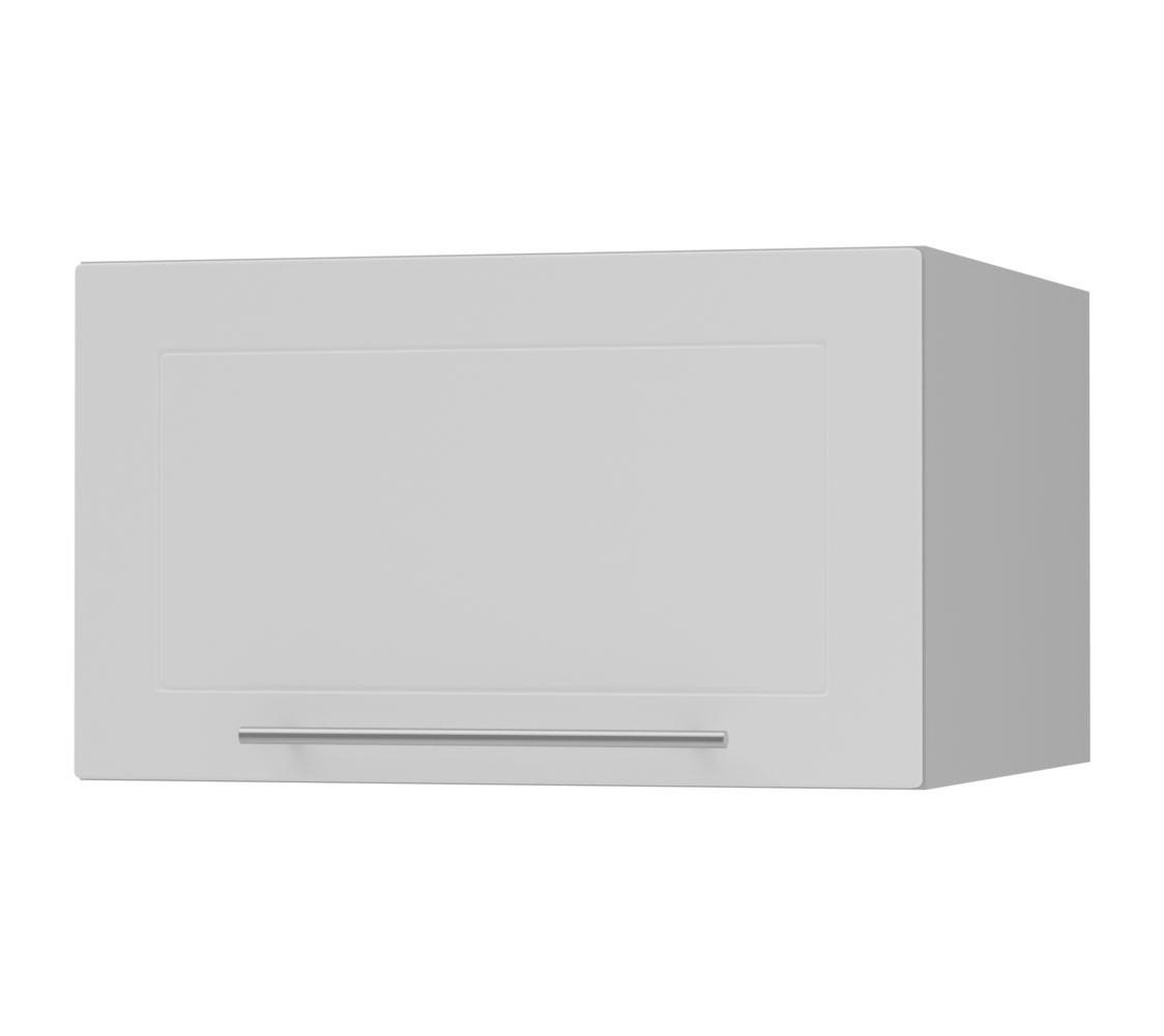 KLAPPHÄNGESCHRANK Kvantum W6B/50 Weiß Matt / Grau Matt 50 / 59 / 36cm - Weiß/Grau, Holz/Holzwerkstoff (50/36/59cm) - Feldmann-Wohnen