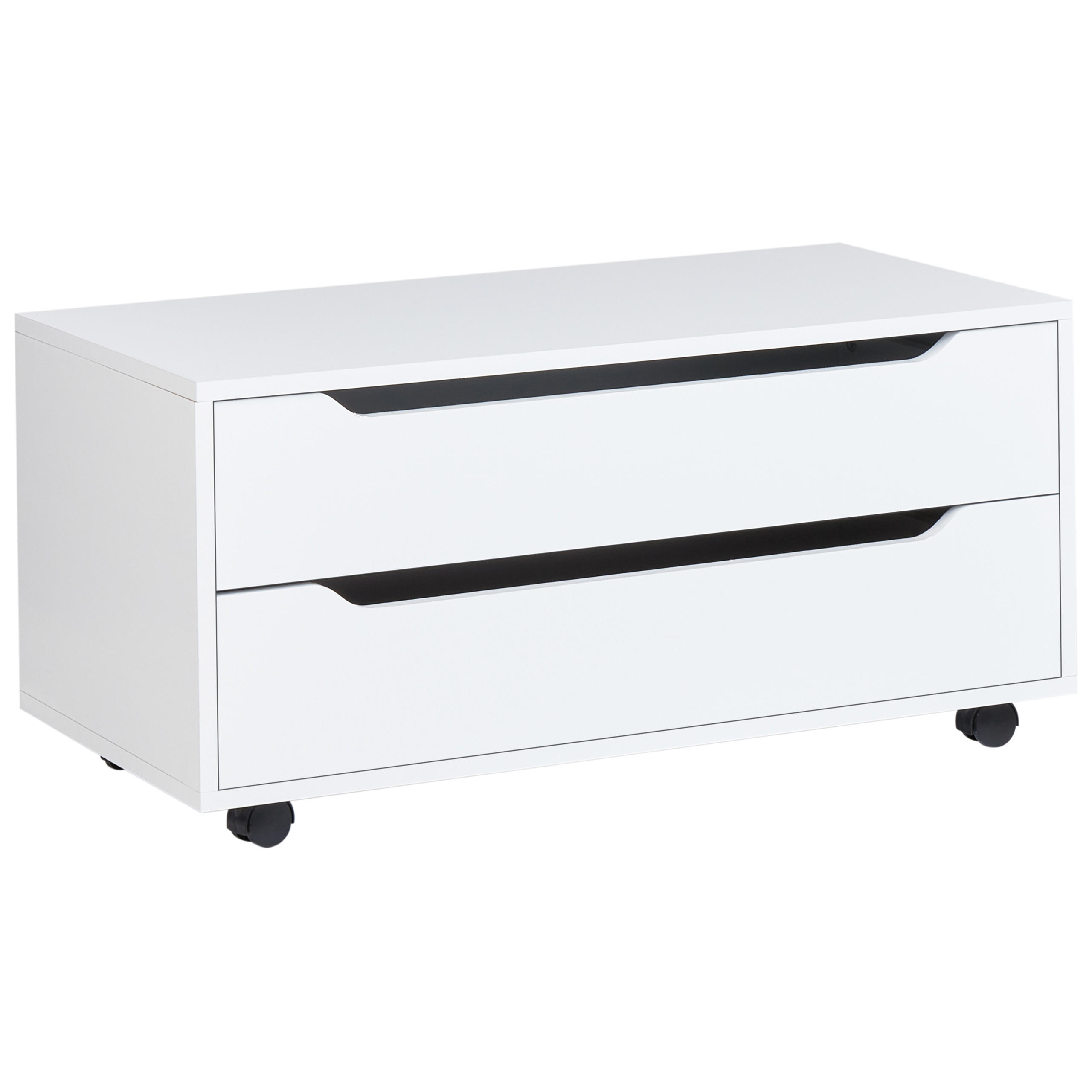 BADEZIMMERSCHRANK 80 cm Weiß Osasco - Weiß, Holzwerkstoff (80/39/39cm) - Beliani