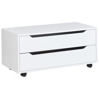 BADEZIMMERSCHRANK 80 cm Weiß Osasco - Weiß, Holzwerkstoff (80/39/39cm) - Beliani