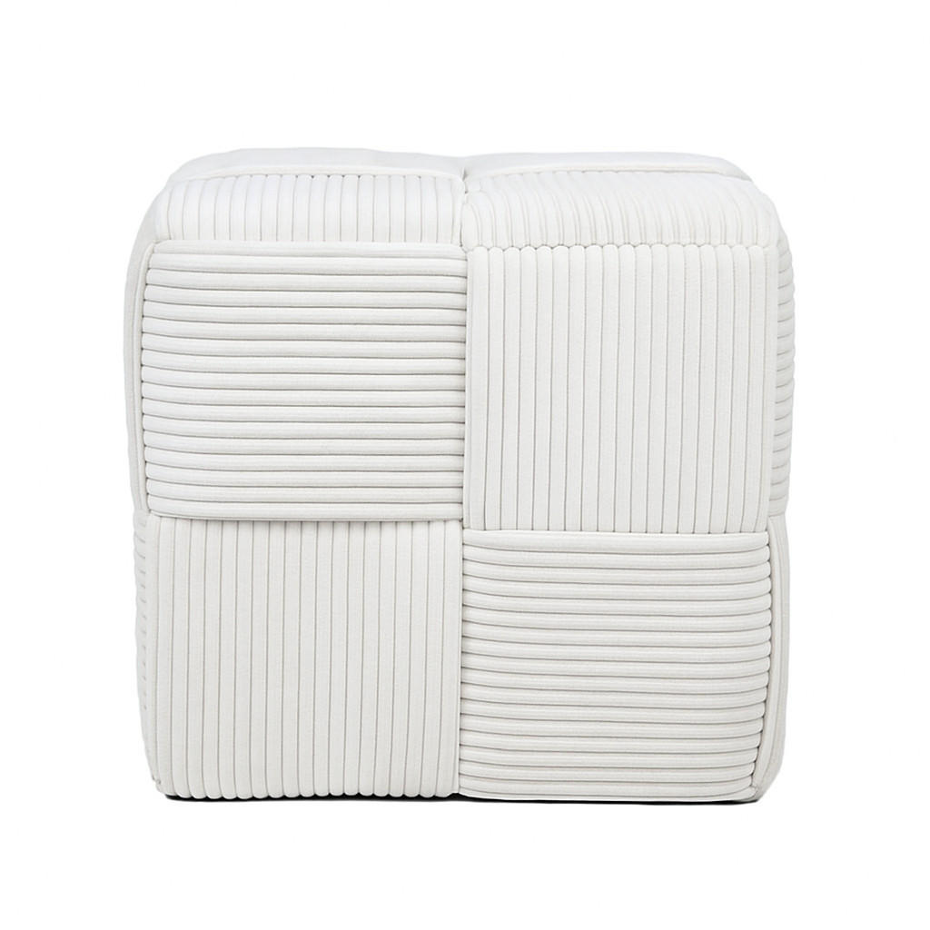 POUF Wiki hellgrau 43/43/43 cm Textil - Hellgrau, Textil (43/43/43cm) - Mondex