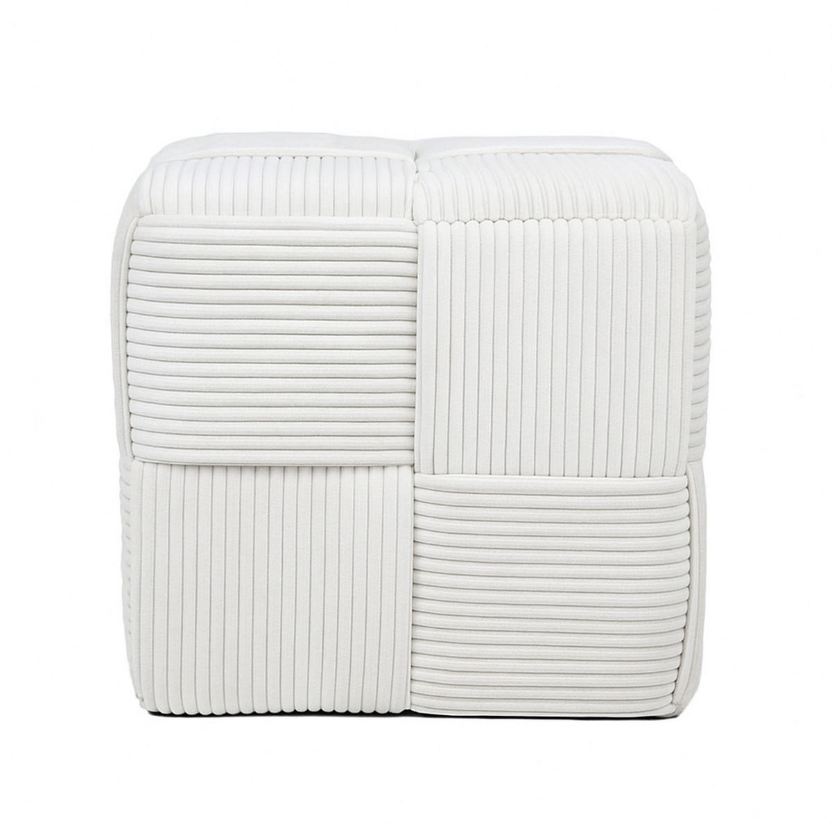POUF Wiki hellgrau 43/43/43 cm Textil - Hellgrau, Textil (43/43/43cm) - Mondex