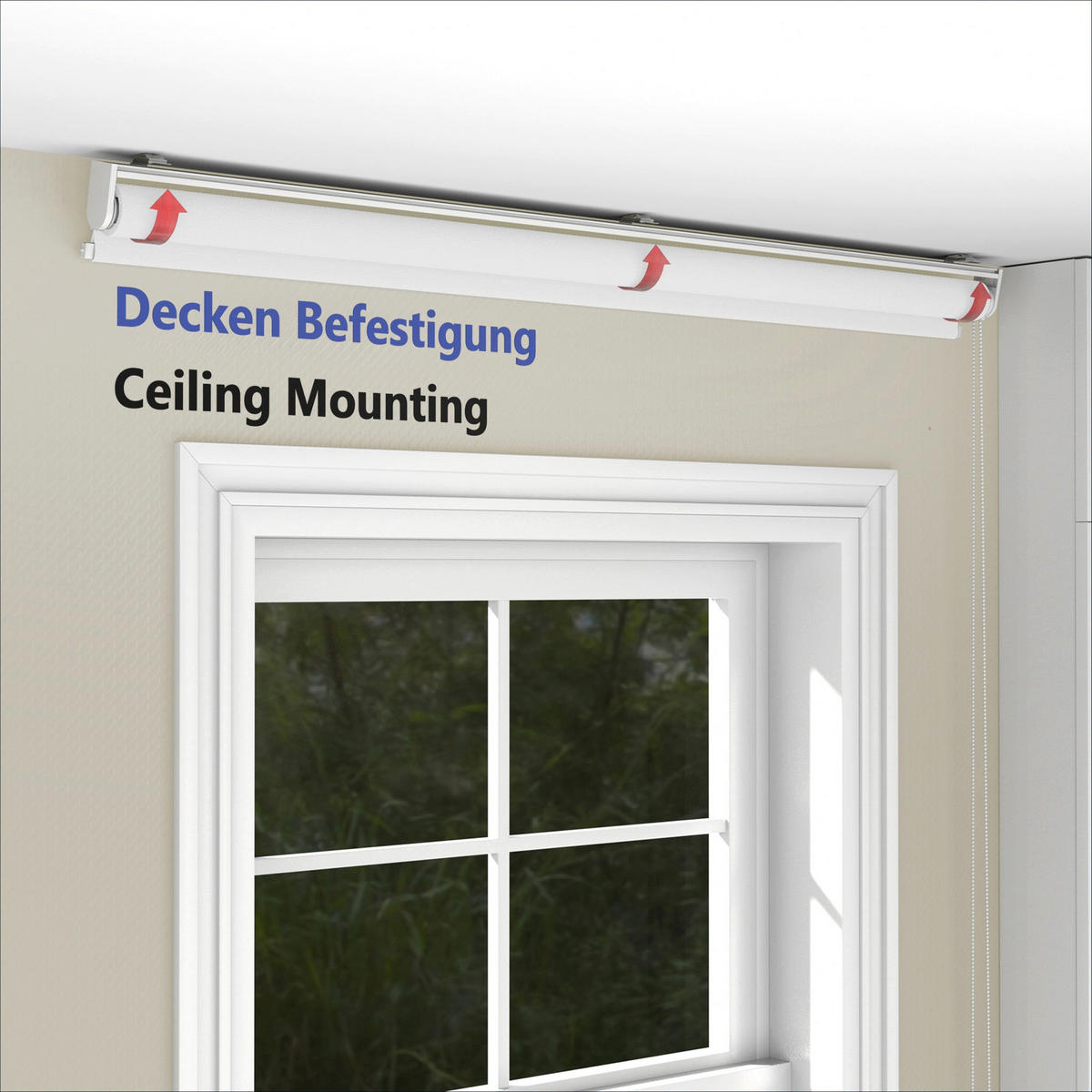 ROLLO blickdicht - Weiß, Textil (80/220cm) - Deco-Raum