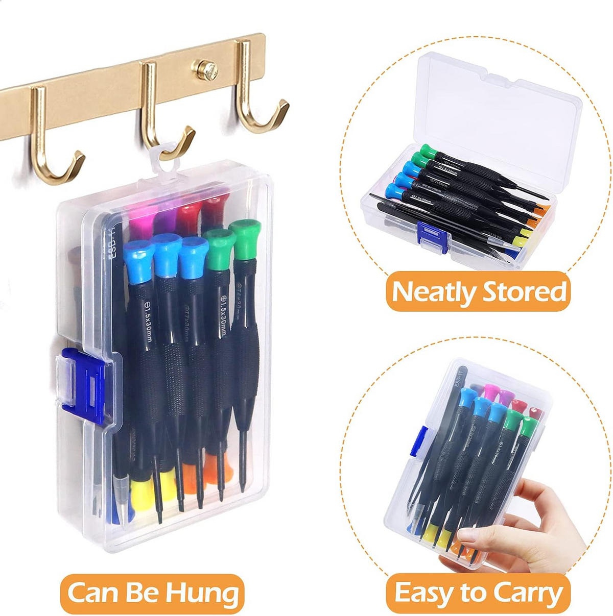 SCHRAUBENDREHER-SET-DIY,18-TEILIGES Set - Schwarz, Metall (14.4/8.4/3.3cm) - LIBRATON