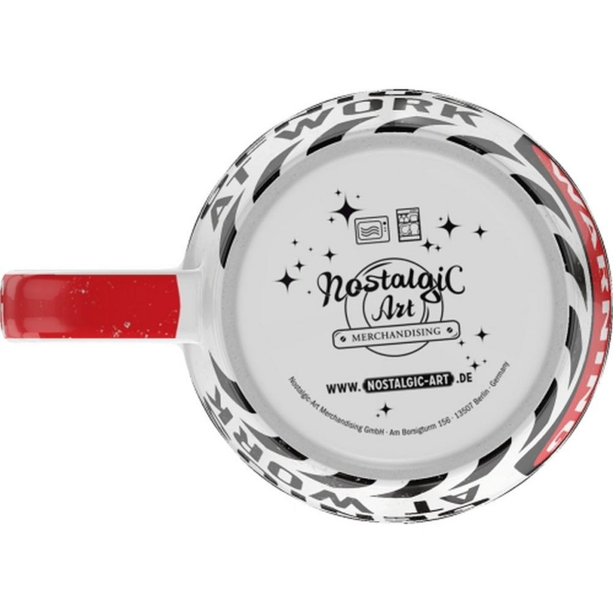 KAFFEETASSE 330 ml Achtung Genius at Work - Multicolor, Keramik (0.33L) - Nostalgic-Art