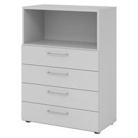 SCHUBLADENSCHRANK - 4 Schübe 42/80/110 cm in Grau - Grau, Holzwerkstoff (80/110/42cm) - bümö