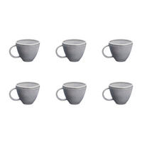 BECHER Stone 250ml - 6er-Set - Mondgrau - Grau, Keramik (0.25L) - Björn