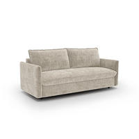 SCHLAFSOFA Express AVA Geprägter Samt Taupe 178cm - Taupe, Textil (178/78/100cm) - Premium Interiors