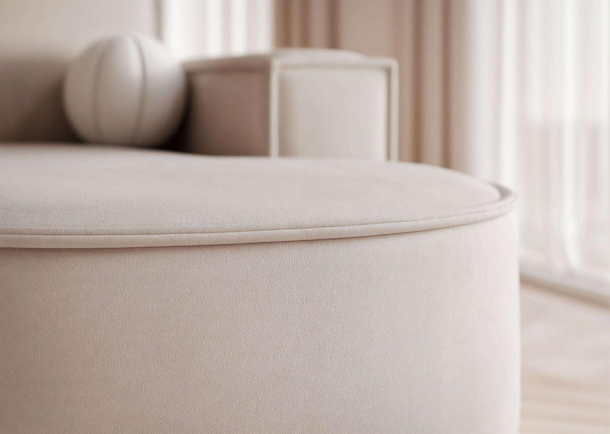 WOHNLANDSCHAFT U-Form mit Schlaffunktion, Beige - Beige, Textil (316/88/157cm) - Idohome