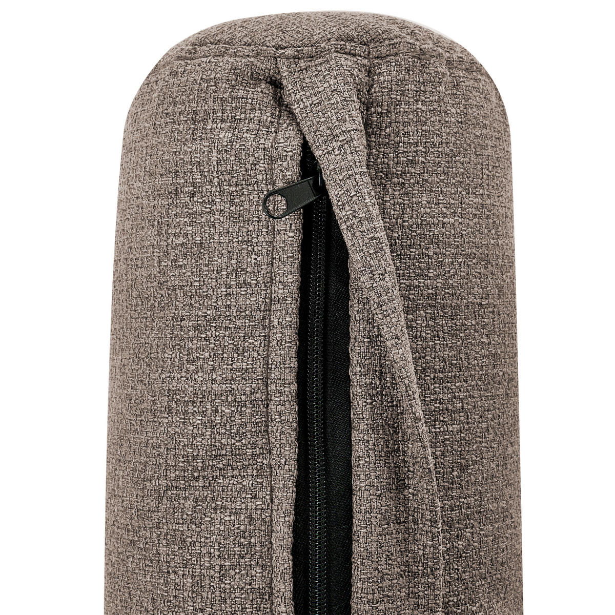 ČALOUNĚNÉ LEHÁTKO CHAISE LONGUE PRAVOSTRANNÉ Látka Taupe Yvoire - černá/béžová, textil (68/72/151cm) - Beliani