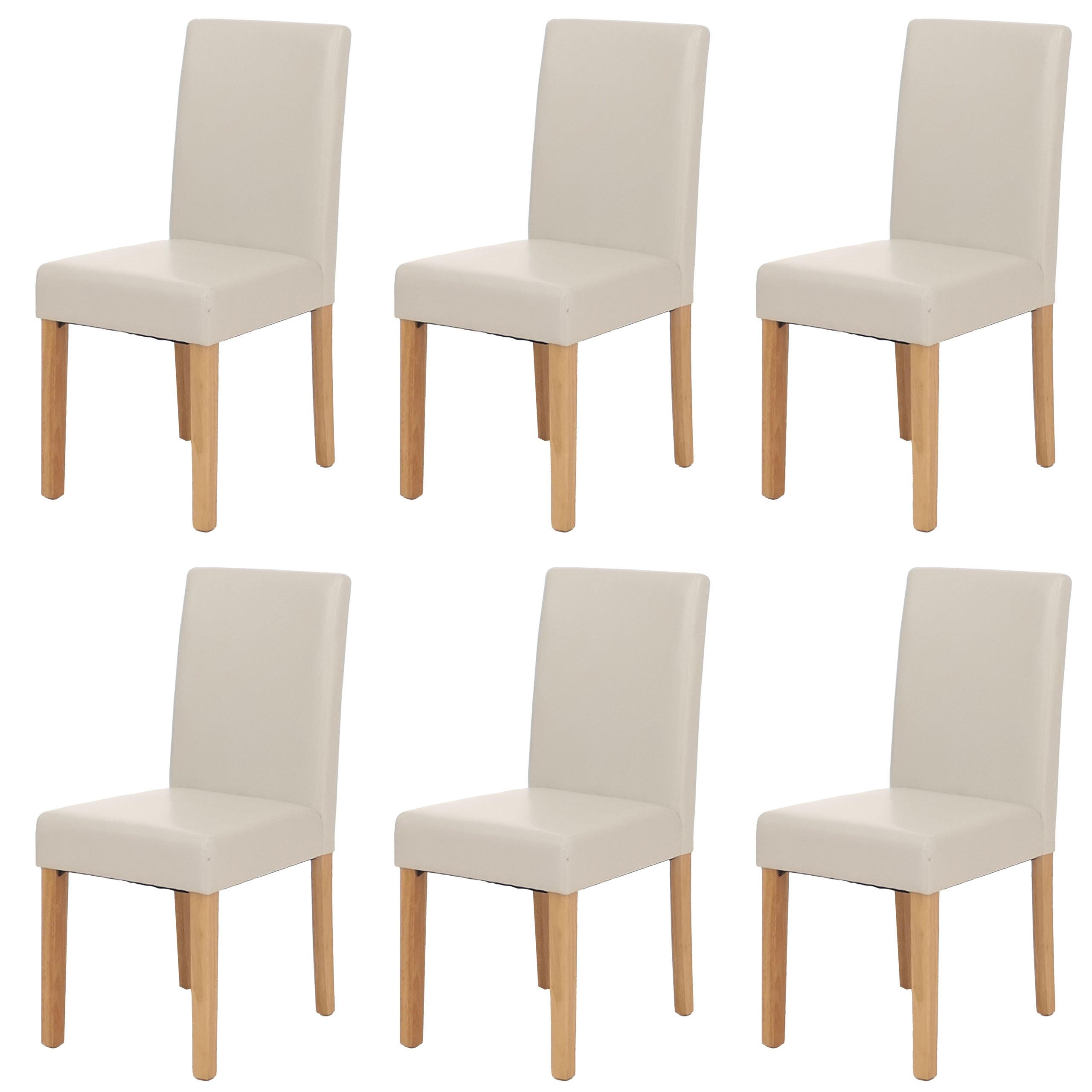 ESSZIMMERSTUHL Weiß, Braun 6er-Set - Weiß/Braun, Textil (43/90/56cm) - MCW