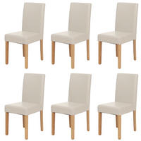 ESSZIMMERSTUHL Weiß, Braun 6er-Set - Weiß/Braun, Textil (43/90/56cm) - MCW