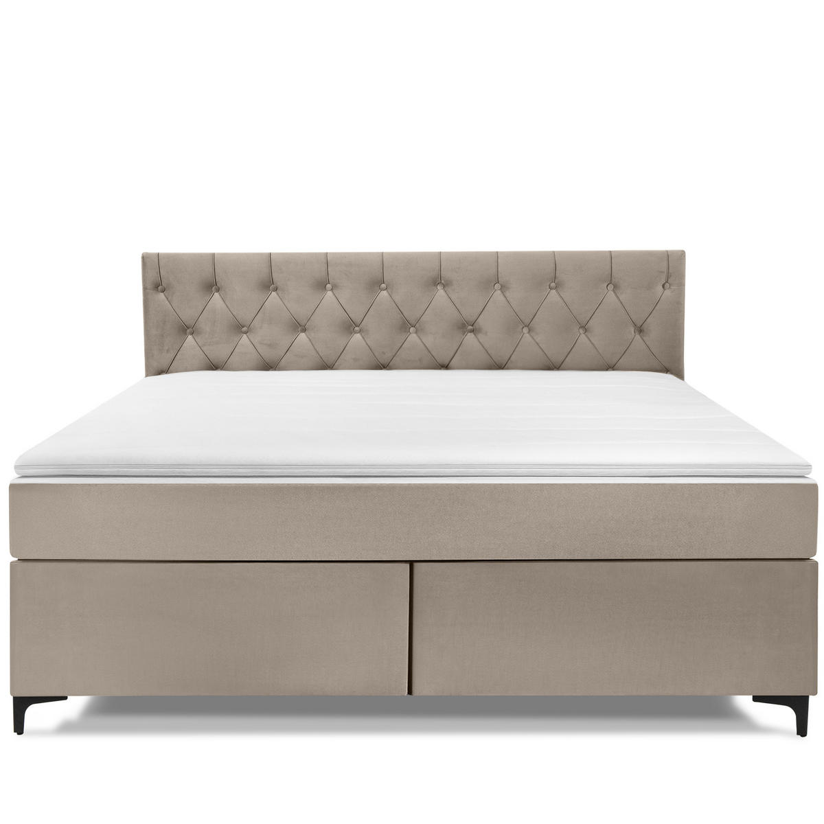 POLSTERBETT ARDEA, Beige - Beige/Schwarz, Holz/Holzwerkstoff (180/200cm) - KONSIMO®