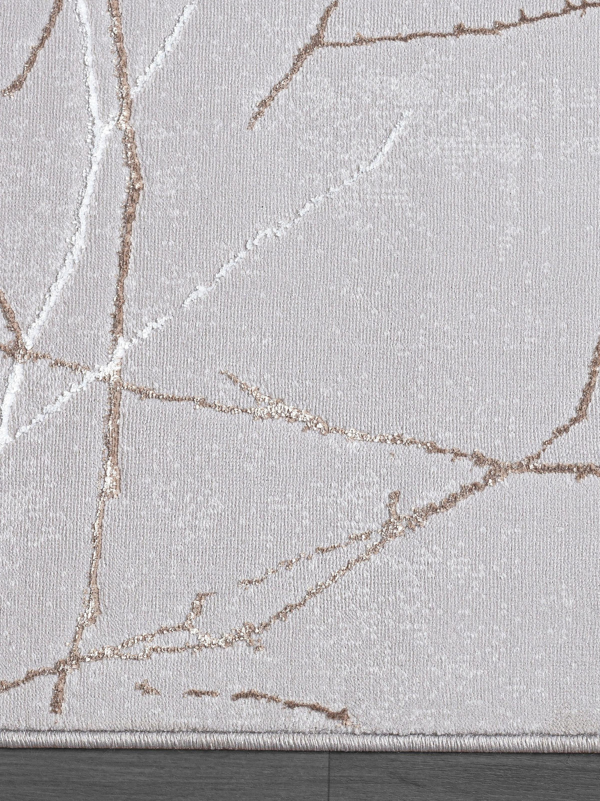 KURZFLORTEPPICH Abstrakt KAVALA Polyester Grau 160 x 230 cm - Grau, Textil (160/230cm) - KADIMA DESIGN