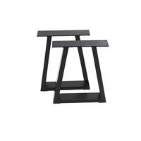 TISCHGESTELL-SET 2-TLG. 60/7/72 cm Leiterförmig Metall - Schwarz, Metall (60/72/7cm) - Livingandhome