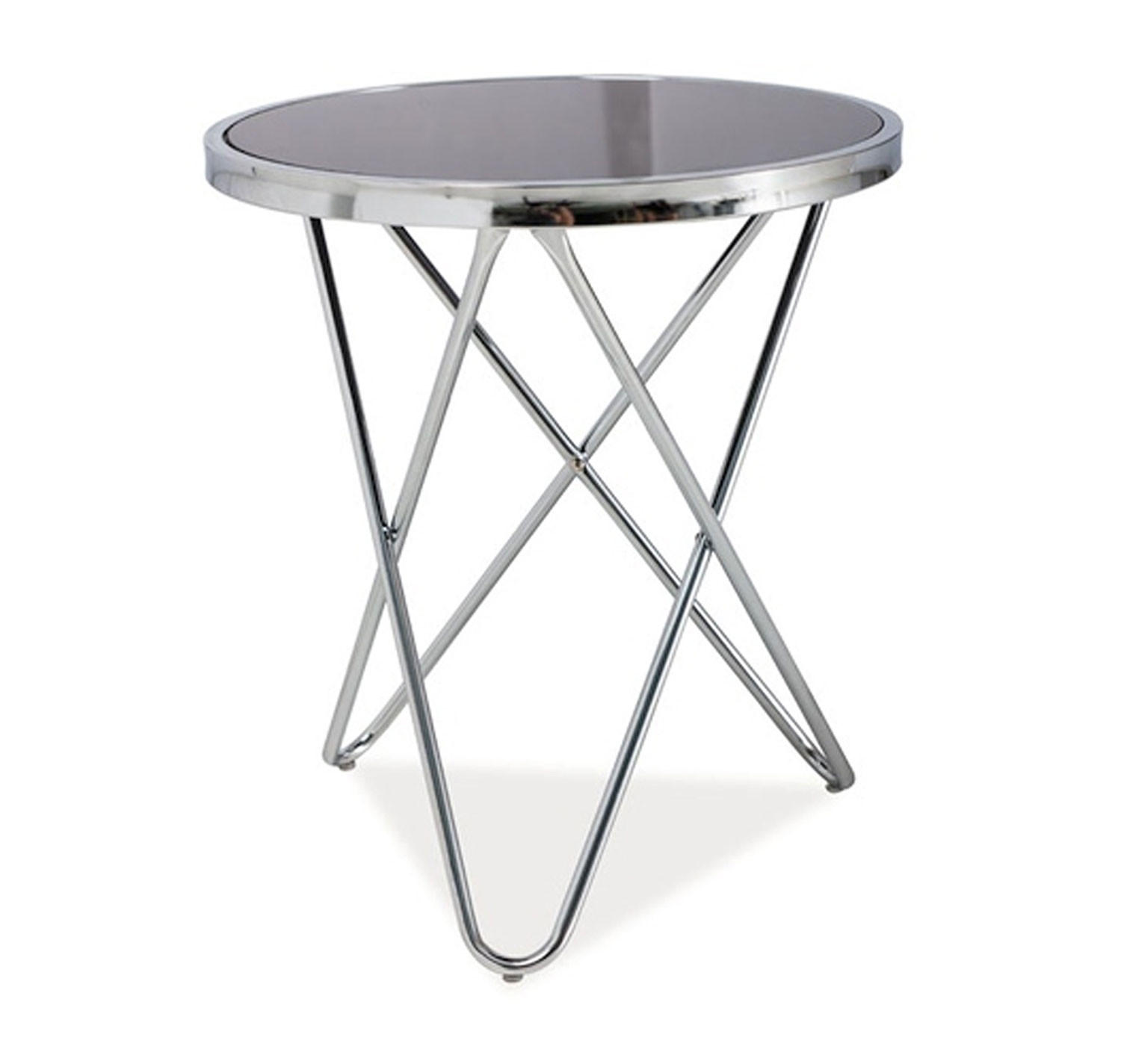 COUCHTISCH Fabia C schwarz / Chromfarben 45 / 45 / 50cm - Schwarz/Grau, Glas/Holz (45/45/50cm) - Feldmann-Wohnen