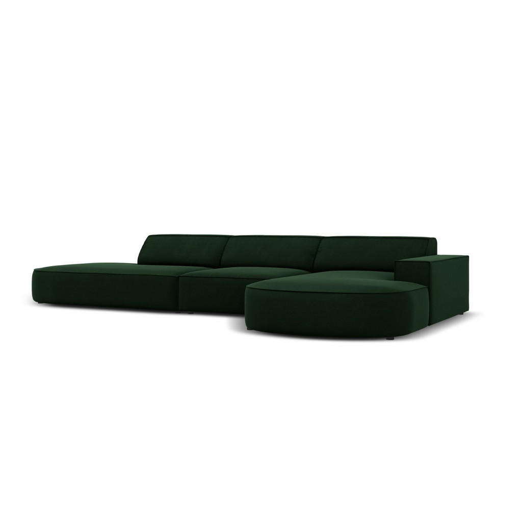 Thumbnail - Micadoni Ecksofa, Dunkelgrün, Textil, 4-Sitzer, L-Form, 342x166 cm, Hergestellt in Europa, Oeko-Tex®, Wohnzimmer, Sofas ...