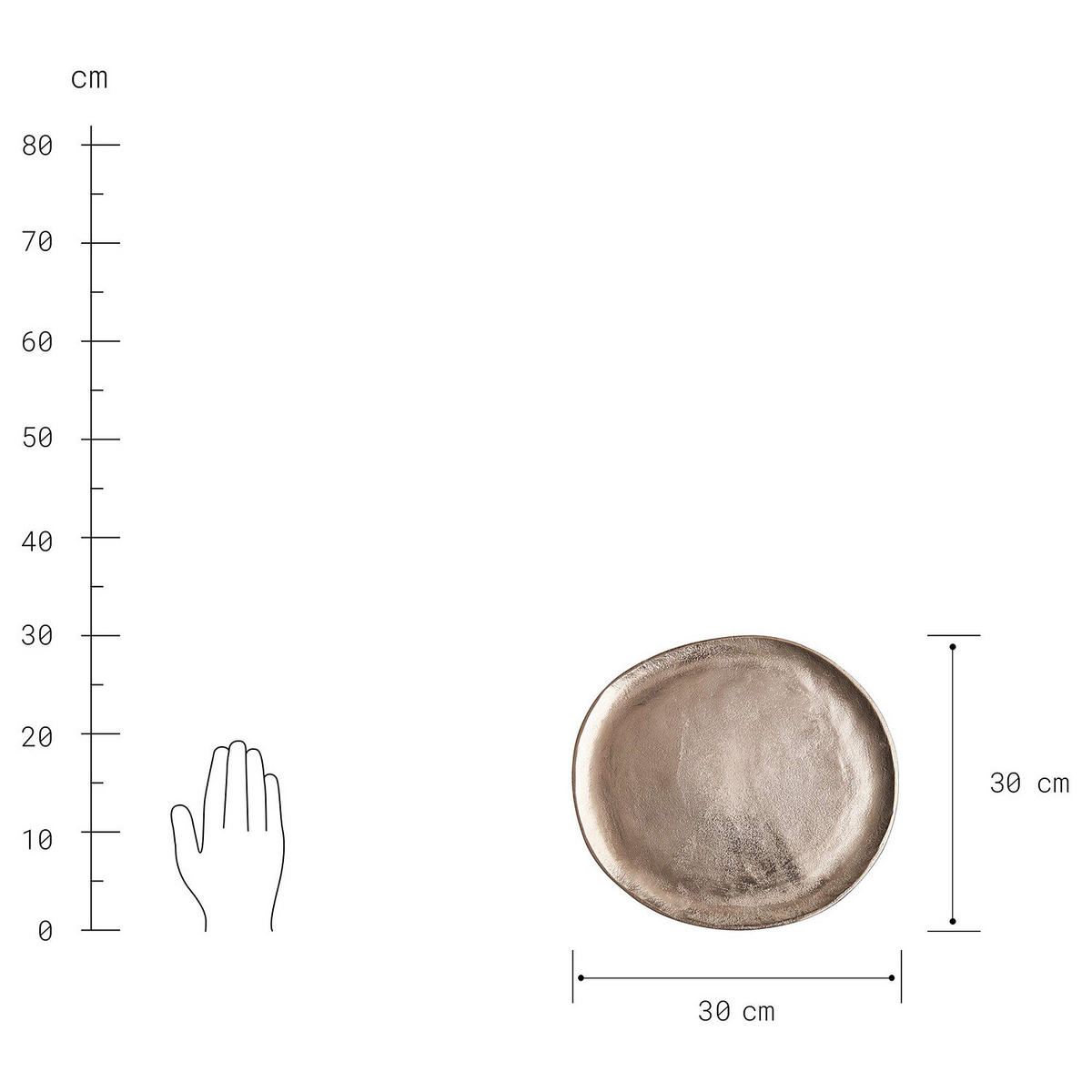 DEKOTELLER (8er Set) Banquet - Goldfarben, Metall (1cm) - Butlers