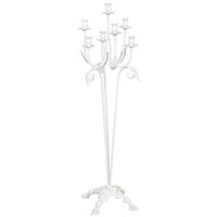 KERZENHALTER aus Metall, weiß, 35x110cm - Weiß, Metall (110cm) - Wanderlust