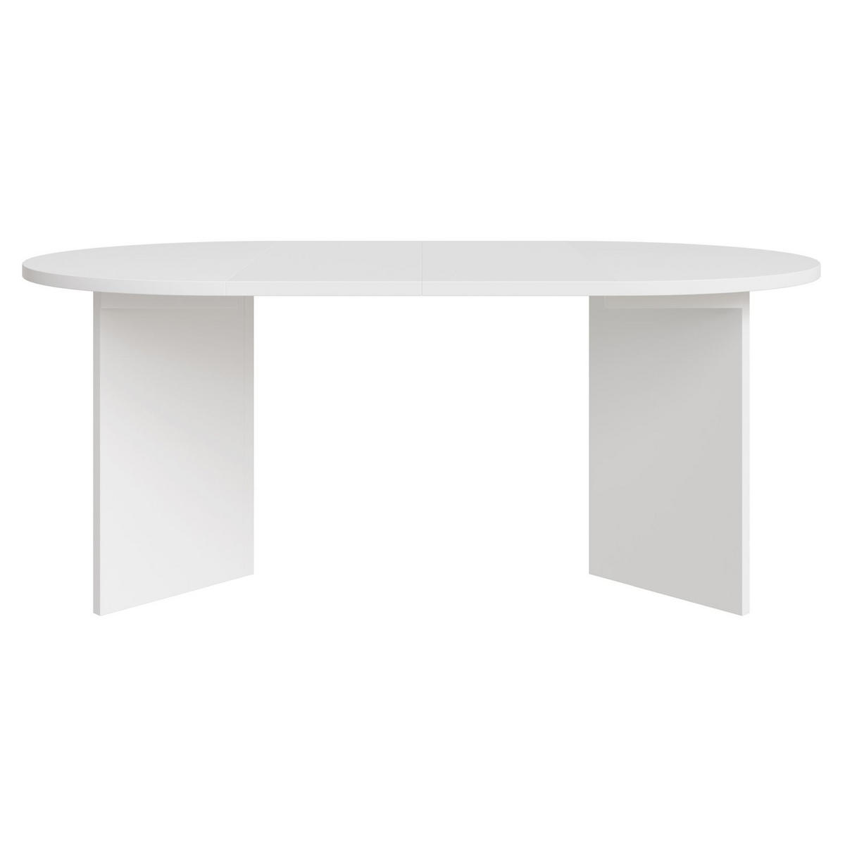 ESSTISCH Selsey Ovo rund, Weiß, ausziehbar, 110–190 × 110 cm - Weiß, Holzwerkstoff (109.6/109.6/75cm) - Selsey