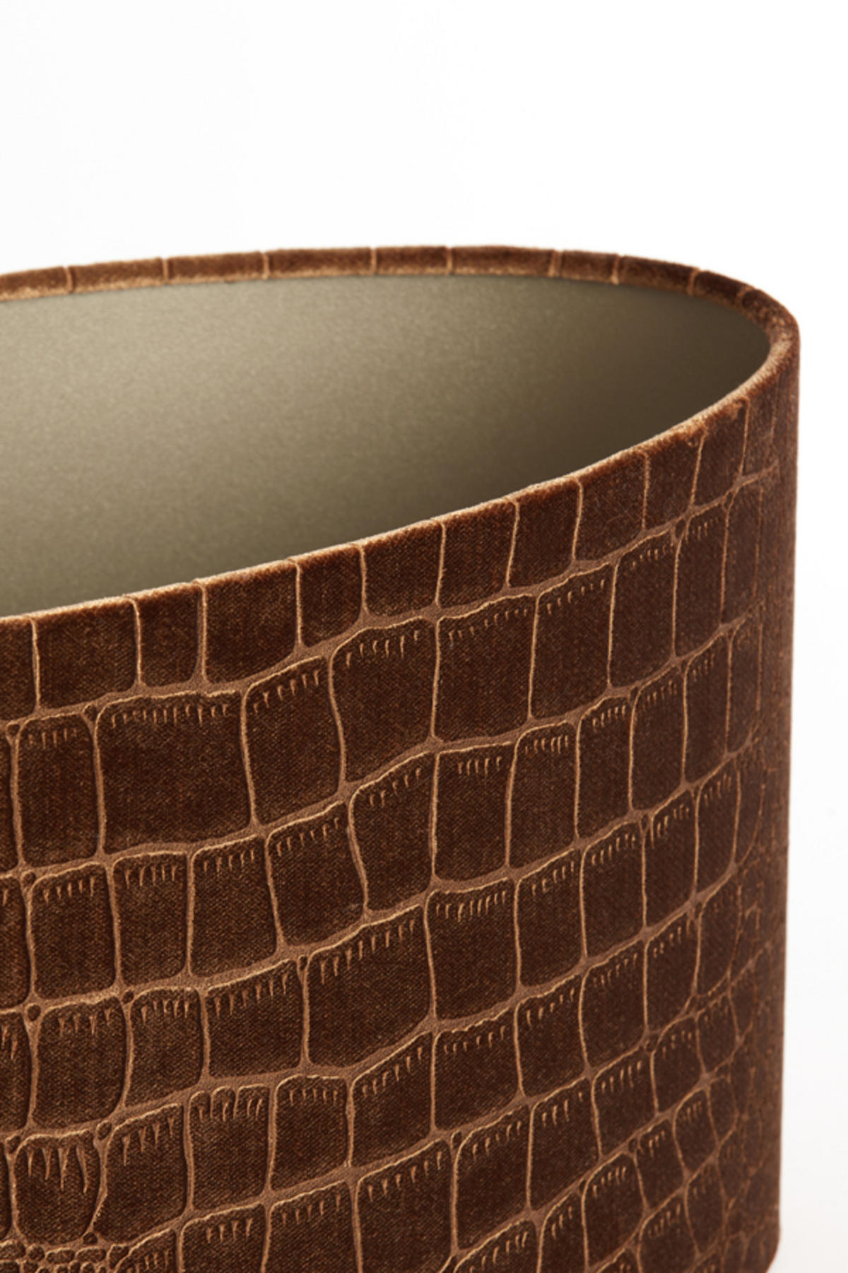 LAMPENSCHIRM Praya Braun 38/17,5/19 cm - Braun, Textil (38/17.5/19cm) - Light & Living