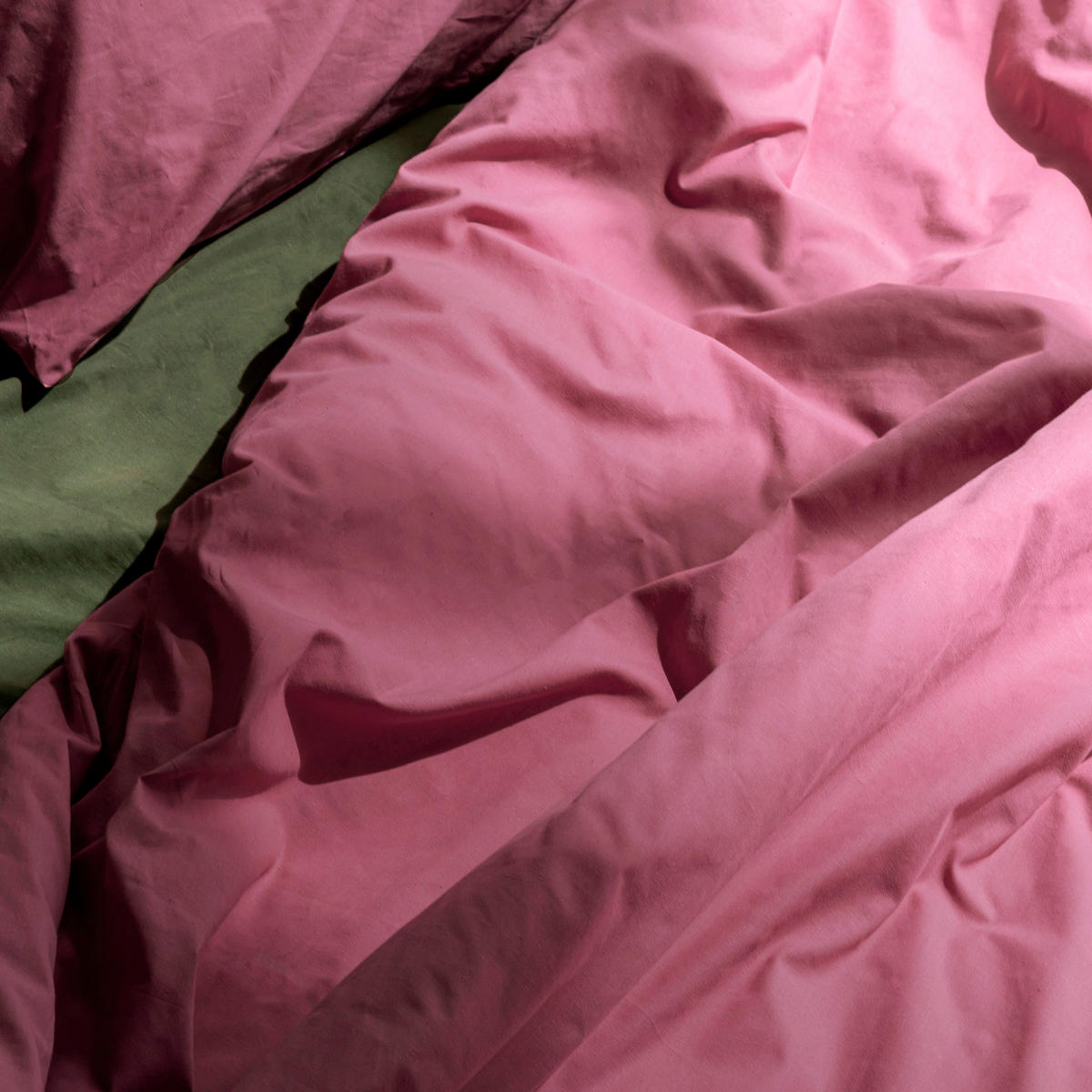 BETTBEZUG Basic Magenta 240x220 cm (Übergrösse) - Magenta, Textil (240/220cm) - Happy Friday