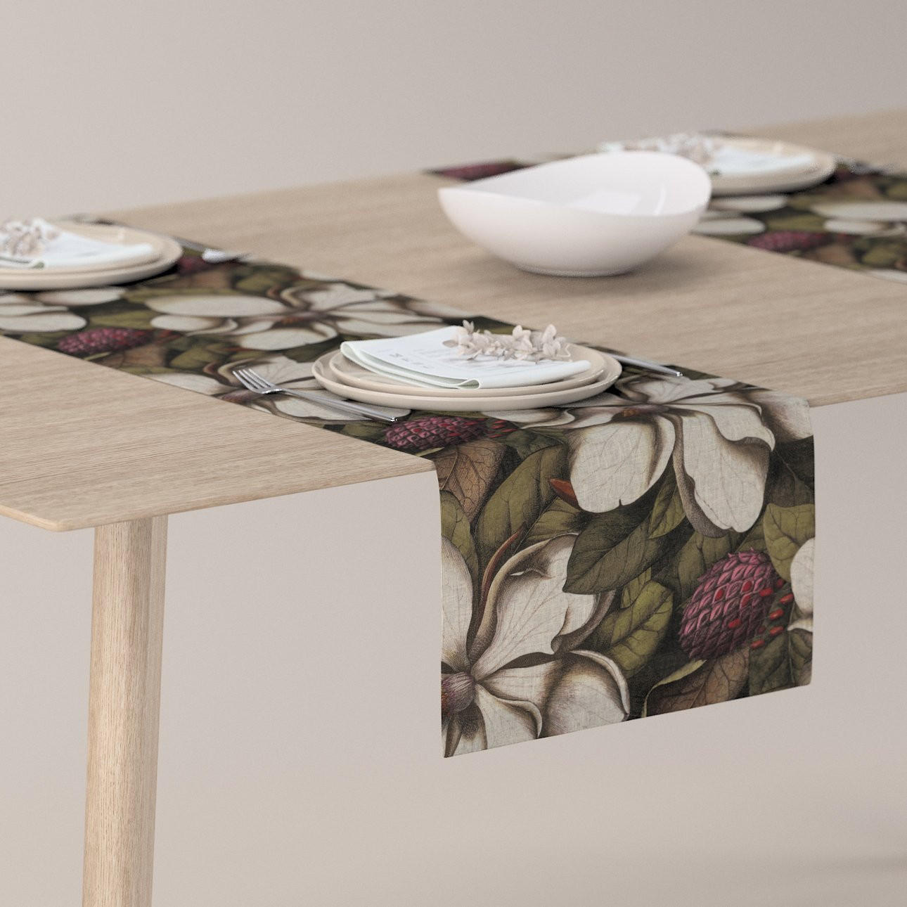 TISCHLÄUFER Eden, grün und beige, 40x130 cm - Grün, Textil (40/130cm) - Dekoria