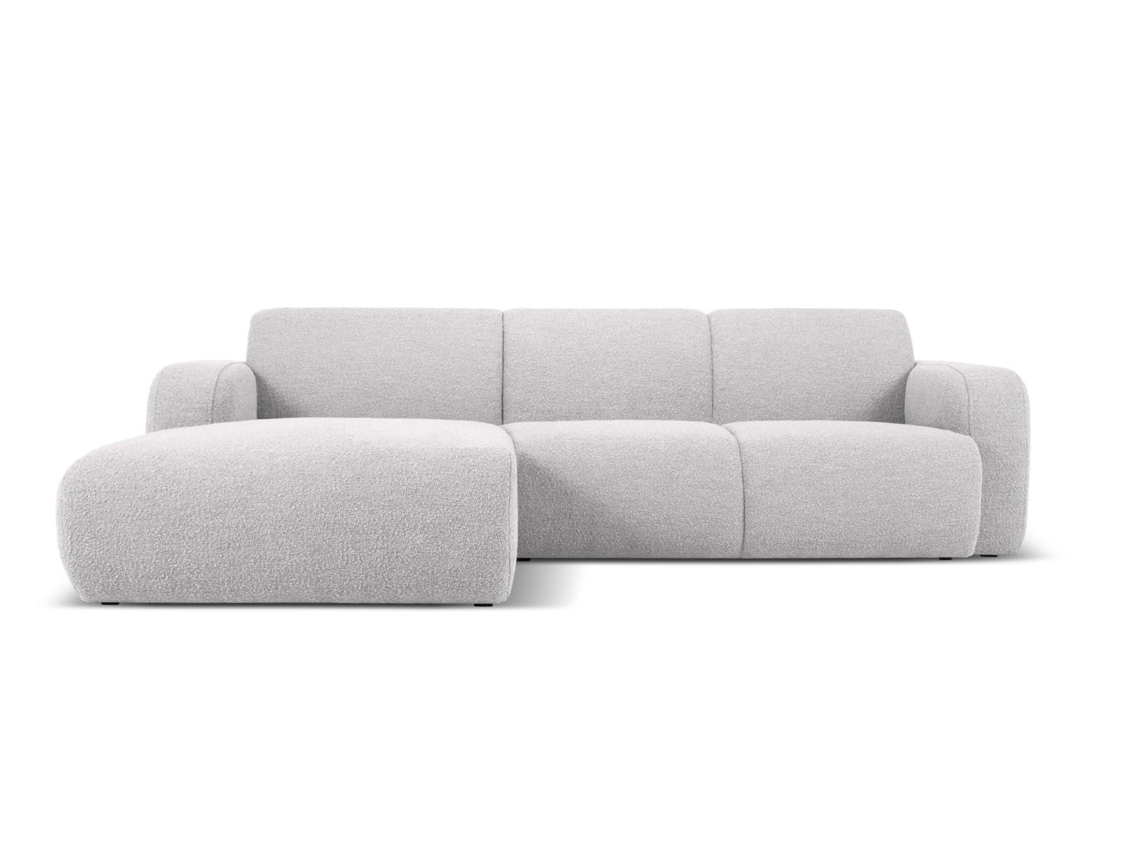 ECKSOFA links Molino aus Boucle hellgrau 4 Sitzplätze - Hellgrau, Textil (170/250cm) - Micadoni