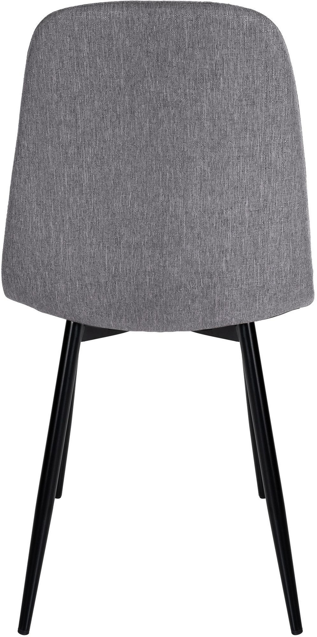 ESSZIMMERSTÜHLE 4er-Set MOVI Grau Stoff Metall 88x44x51 cm - Grau, Metall (44/88/51cm) - DELUKE