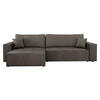 ECKSOFA Karl - Schwarz/Braun, Holz/Kunststoff (272/145cm) - MIRJAN24