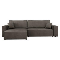 ECKSOFA Karl - Schwarz/Braun, Holz/Kunststoff (272/145cm) - MIRJAN24
